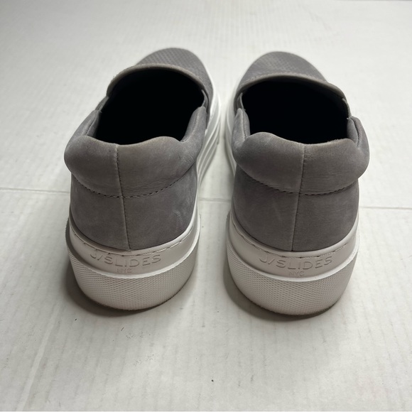 J/Slides Aileen Perforated Grey Platform Sneakers - Picture 6 of 10